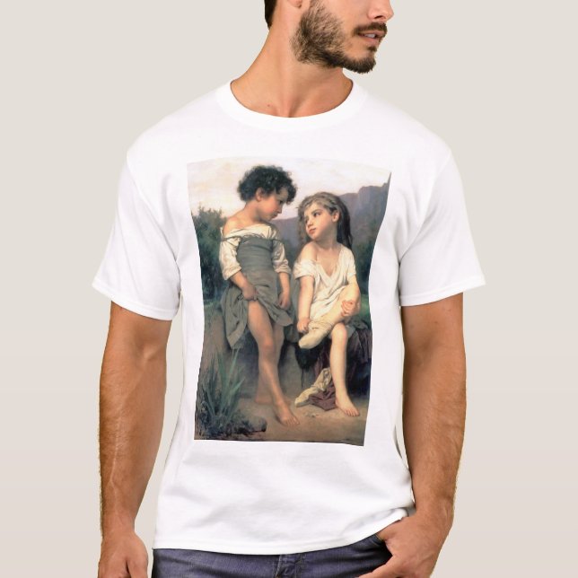 Am Rande des Baches, Bouguereau T-Shirt (Vorderseite)