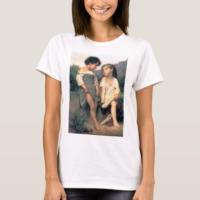 Am Rande des Baches, Bouguereau T-Shirt (Vorderseite)