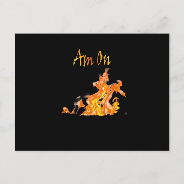 Am richtigen Feuer Postkarte (Vorderseite)