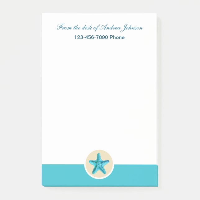 Am Schreibtisch der Strandklebrige notiert Pads Post-it Klebezettel (Vorderseite)