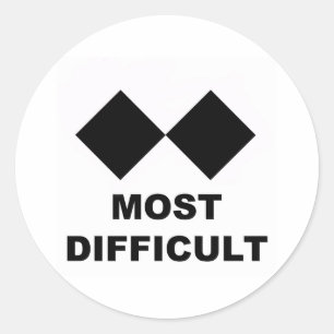 Am schwierigsten runder aufkleber