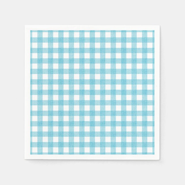 Am Sea Gingham Paper Napkin Serviette (Vorderseite)