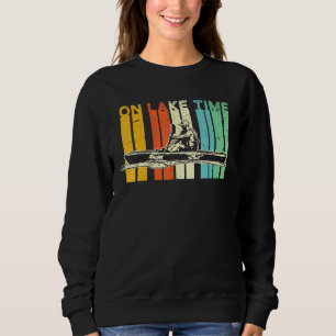 Am See Time Retro Kajak Kanufahren Vintag Kayak Sweatshirt
