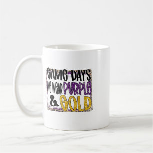 Am Spieltag Football Wir Tragen Lila Und Gold Schu Kaffeetasse