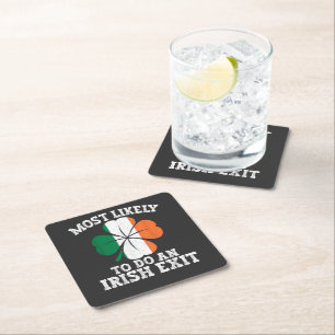 Am St. Patrick's Day am wahrscheinlichsten einen i Rechteckiger Pappuntersetzer