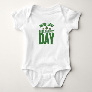 Am St. Patrick's Day Glück Geboren Irischer Geburt Baby Strampler