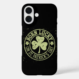 Am St. Patrick's Day Glück Geboren Irischer Geburt iPhone 16 Hülle