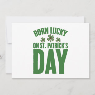 Am St. Patrick's Day Glück Geboren Irischer Geburt Feiertagskarte