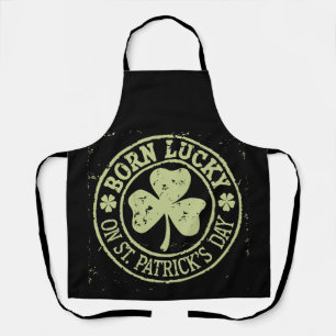 Am St. Patrick's Day Glück Geboren Irischer Geburt Schürze