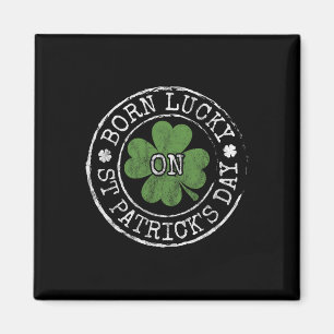 Am St. Patricks Day Glücklich Geboren Irisches Kle Magnet