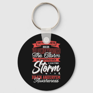 Am Storm Brain Aneurysm-Awareness-Grap Schlüsselanhänger