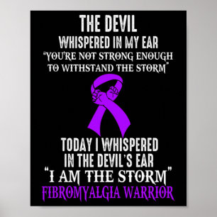 Am Storm Fibromyalgie-Bewusstseinswarter Poster