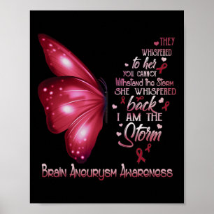 Am Storm Hirn Aneurysm-Awareness Butterfly Poster