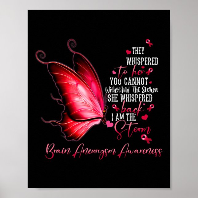 Am Storm Hirn Aneurysm Bewusstsein Schmetterling 2 Poster (Vorne)