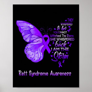Am Storm Rett Syndrome Awareness Butterfly Poster