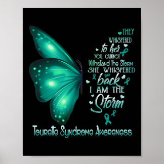 Am Storm Tourette Syndrome Awareness Butterfly Poster