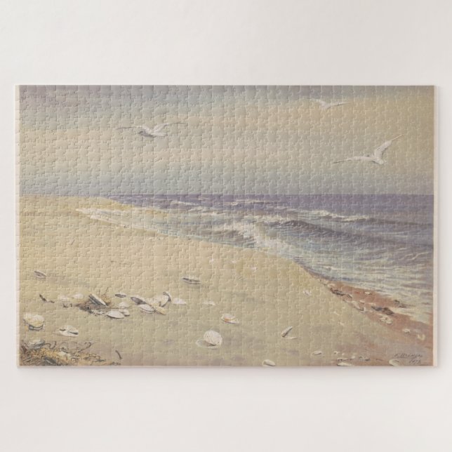 Am Strand (1879) - Vintage Küstenkunst Puzzle (Horizontal)