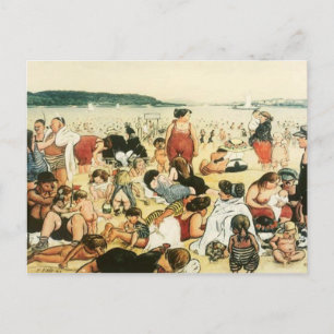 Am Strand - Altes Motiv - Zille Postkarte
