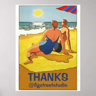 Am Strand bearbeiten Sie Text Poster