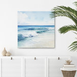 Am Strand Canvas Print Leinwanddruck<br><div class="desc">Am Strand Malerei Print mit atemberaubenden Farbtönen des weißen Sandes und klaren Wassern Ozean. Die Küstendekoration mit kristallklarem tropischem Wasser und dem Sandstrand. Diese moderne Küstenmalerei, die in der Blues des Ozeans gedruckt wurde, mit gedämpften Sandbänken und Weiß, ist ein stilvolles Stranddekor, eine tropische Wandkunst, eine Küstendekoration, für jede Zuhause,...</div>