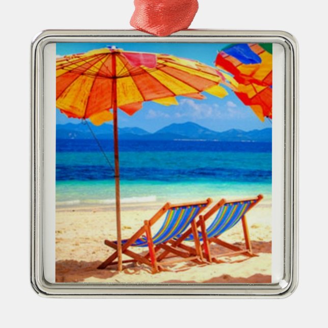 "AM STRAND" CHRISTMAS ORNANATION ORNAMENT AUS METALL (Vorne)