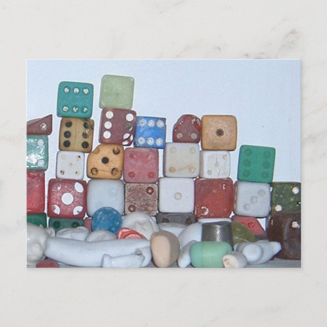 Am Strand gefundene Objekte Postkarte (Vorderseite)