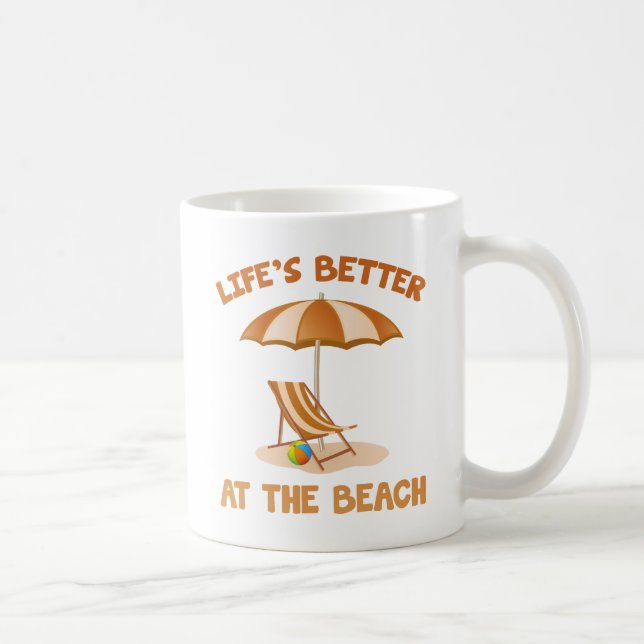 Am Strand ist das Leben besser Kaffeetasse (Rechts)