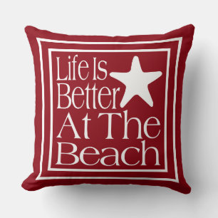 Am Strand ist das Leben besser Kissen