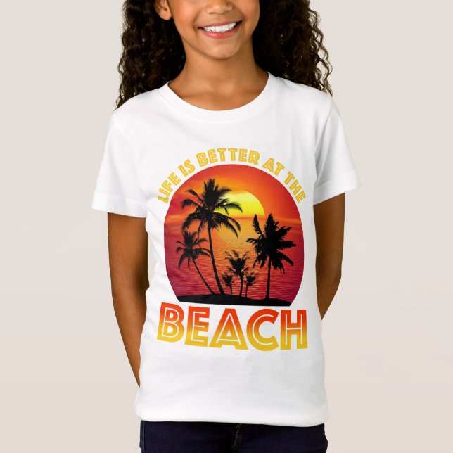 Am Strand ist das Leben besser T-Shirt (Vorderseite)