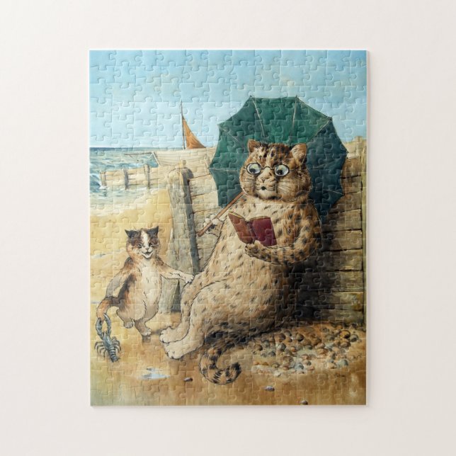 Am Strand, Louis Wain Puzzle (Vertikal)