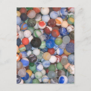 Am Strand Marbles gefunden Postkarte