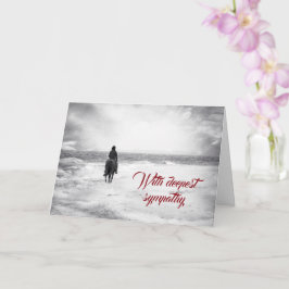 Am Strand - mit tiefstem Beileid Karte