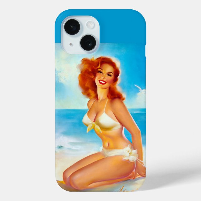 Am Strand Pin-up Case-Mate iPhone Hülle (Rückseite)