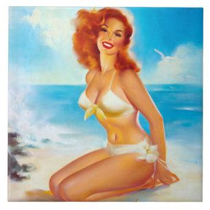 Am Strand Pin Up Fliese
