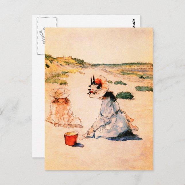 Am Strand. Postkarten für den Muttertag (Vorne/Hinten)