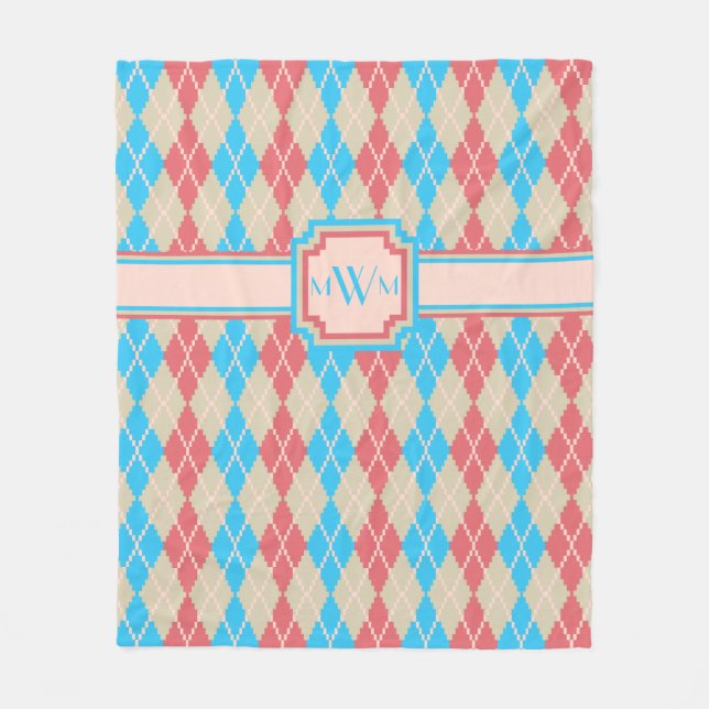 Am Strand Raute Fleece Blanket (Vorderseite)