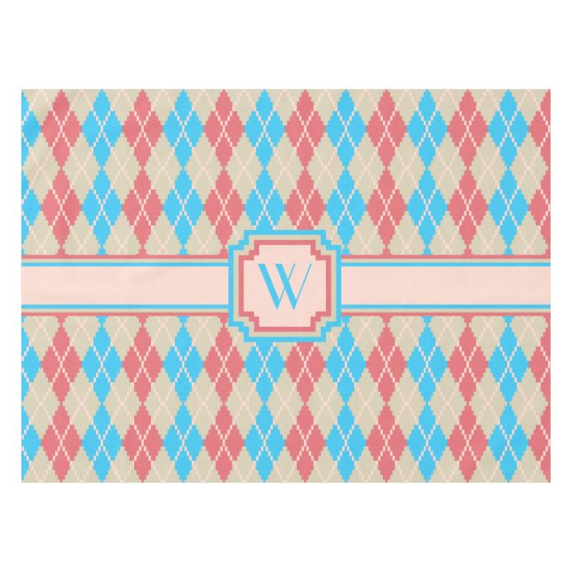 Am Strand Raute Tablecloth Tischdecke (Vorderseite (Horizontal))