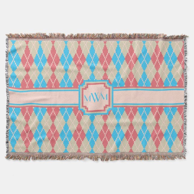 Am Strand Raute Throw Blanket Decke (Vorderseite)