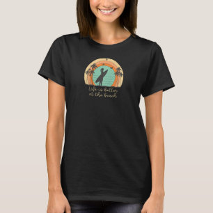 Am Strand Surfer Girl Rainbow Surfen T-Shirt
