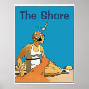 Am Strand, Text bearbeiten Poster