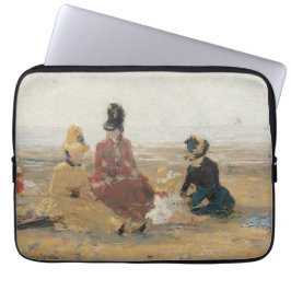 Am Strand Trouville 1887 von Eugene Boudin Laptopschutzhülle