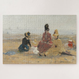 Am Strand Trouville 1887 von Eugene Boudin  Puzzle