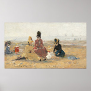 Am Strand, Trouville - Eugène Boudin Fine Art Poster