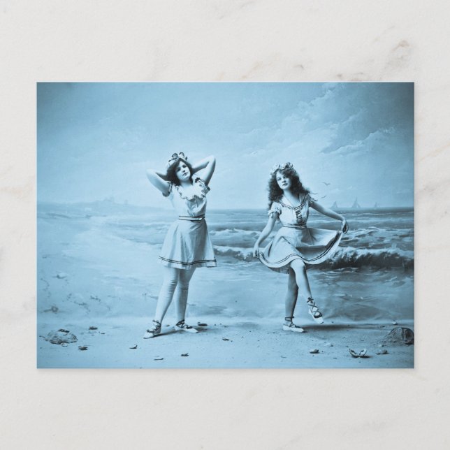 Am Strand Vintag 1902 Postkarte (Vorderseite)