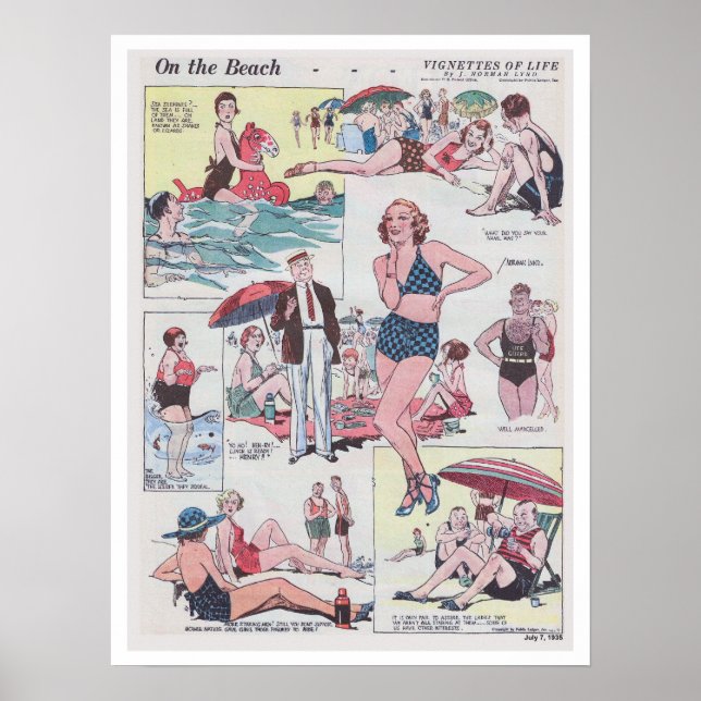 Am Strand - Vintage - 1935 Poster (Vorne)
