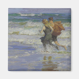 Am Strand (von Edward Henry Potthast) Magnet