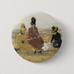 Am Strand von Trouville 1887 Button