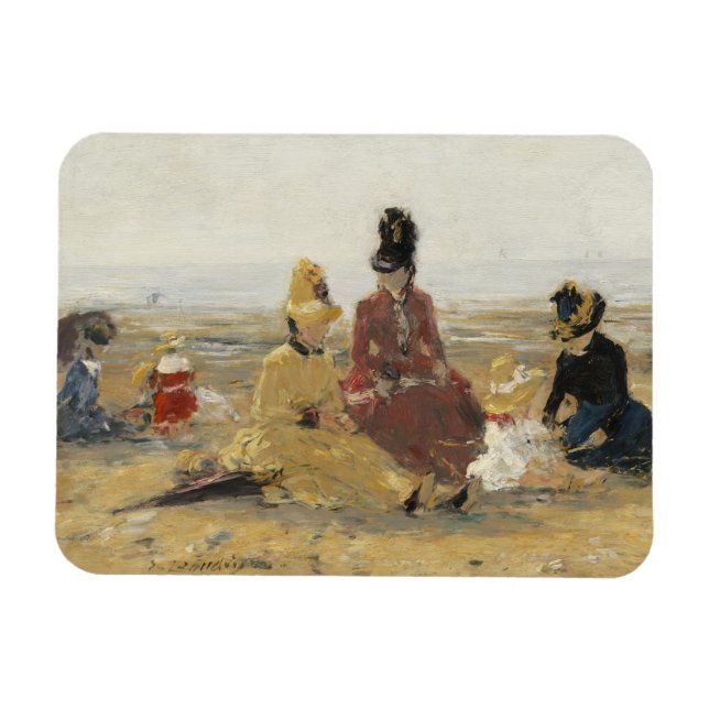 Am Strand von Trouville | 1887 Magnet (Horizontal)
