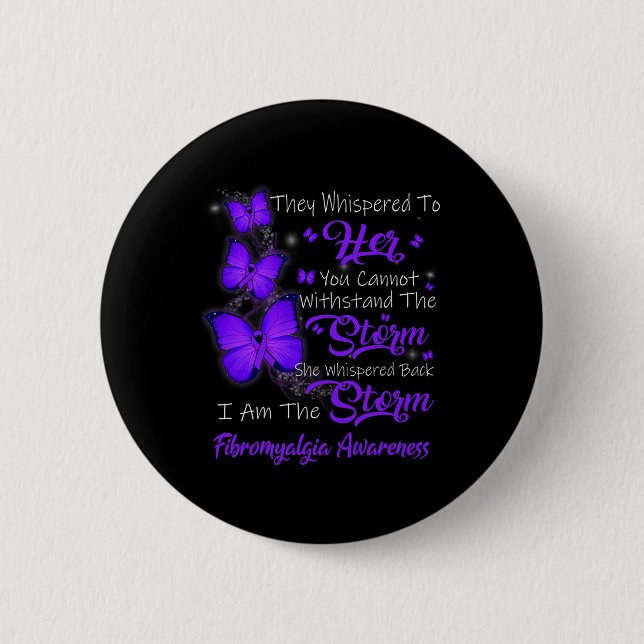 Am Sturm Fibromyalgie Bewusstsein Button (Vorderseite)