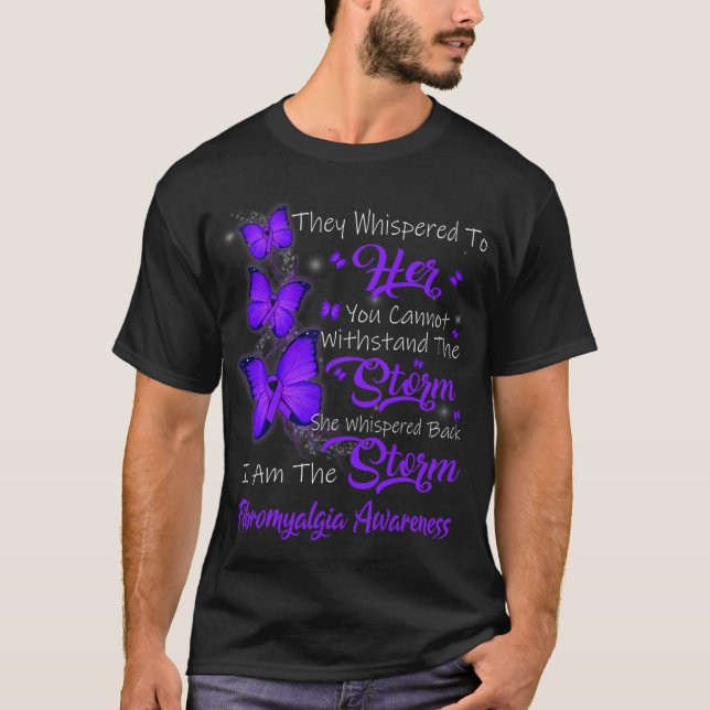 Am Sturm Fibromyalgie Bewusstsein T-Shirt (Vorderseite)